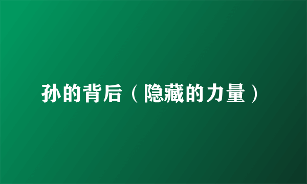 孙的背后（隐藏的力量）