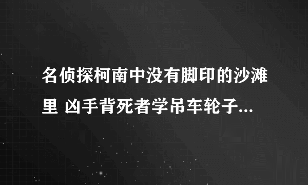 名侦探柯南中没有脚印的沙滩里 凶手背死者学吊车轮子的东西到底是什么呀