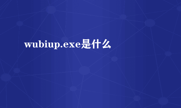 wubiup.exe是什么