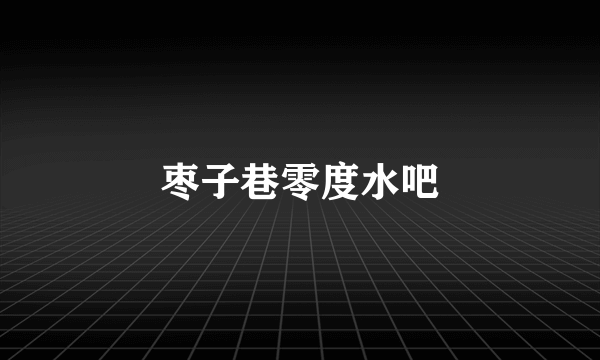 枣子巷零度水吧