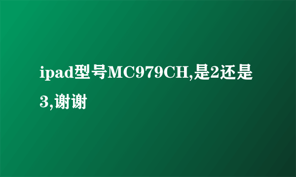 ipad型号MC979CH,是2还是3,谢谢