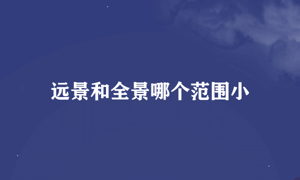 远景和全景哪个范围小