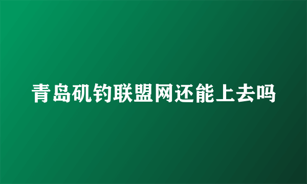 青岛矶钓联盟网还能上去吗