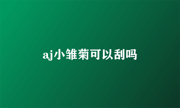 aj小雏菊可以刮吗