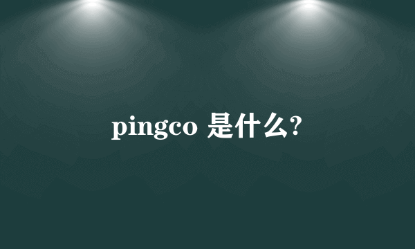 pingco 是什么?