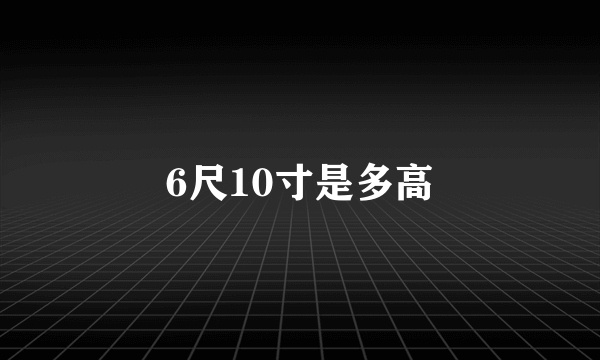 6尺10寸是多高