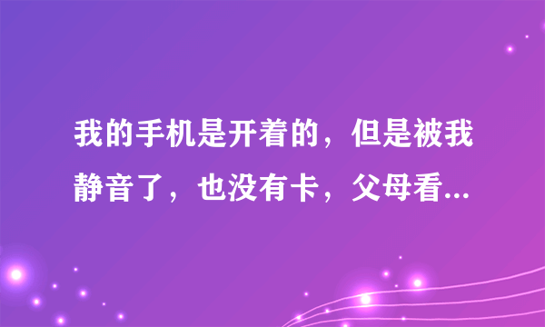 我的手机是开着的，但是被我静音了，也没有卡，父母看我晚上玩手机给藏起来了，怎么找回来，全家都翻了？