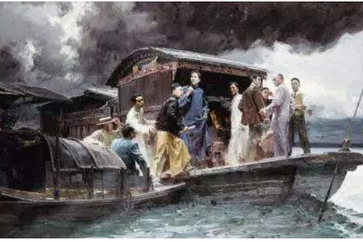 第一次党代会嘉兴船上几个人