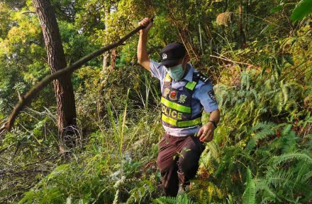 广西藤县村民称坠机现场树上挂着大量布条，现场还留下了哪些物品？
