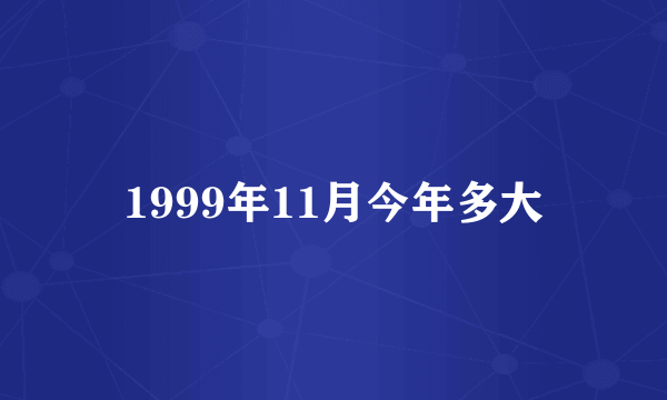 1999年11月今年多大
