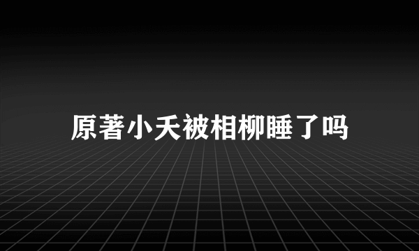 原著小夭被相柳睡了吗