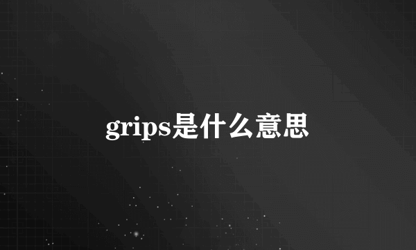 grips是什么意思