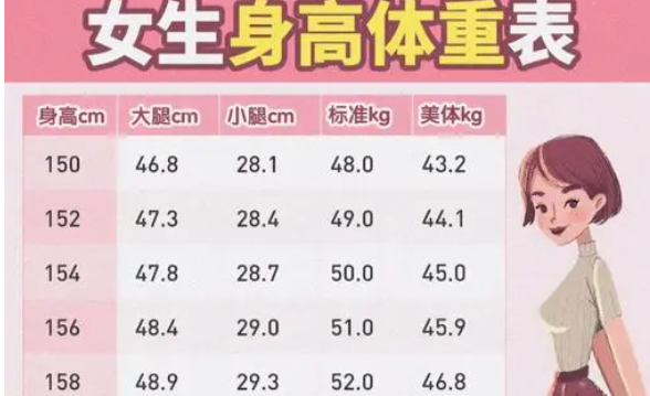 155cm女生标准体重是多少