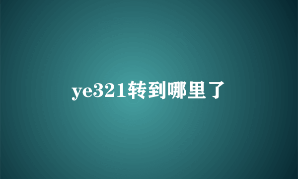 ye321转到哪里了