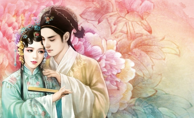 待月西厢下，迎风户半开。拂墙花影动，疑是玉人来。