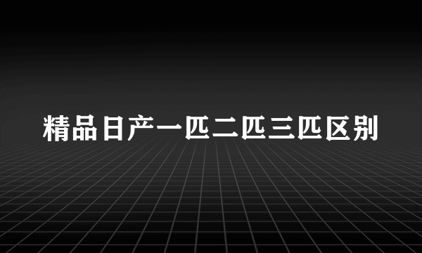 精品日产一匹二匹三匹区别