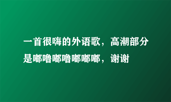 一首很嗨的外语歌，高潮部分是嘟噜嘟噜嘟嘟嘟，谢谢