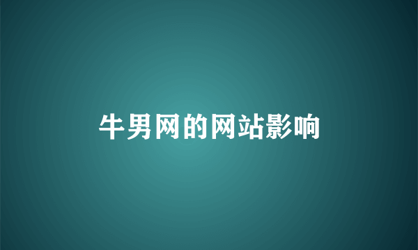 牛男网的网站影响