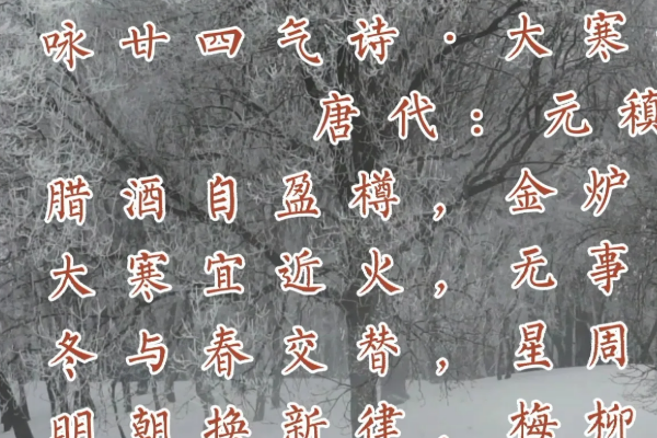 大寒有哪些四句古诗？