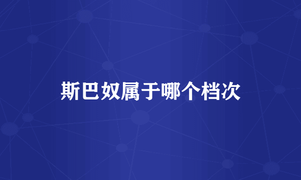 斯巴奴属于哪个档次