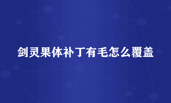 剑灵果体补丁有毛怎么覆盖