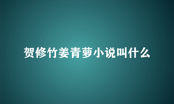 贺修竹姜青萝小说叫什么