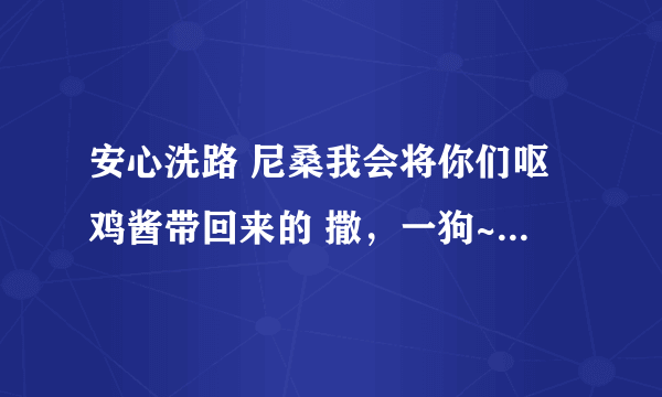 安心洗路 尼桑我会将你们呕鸡酱带回来的 撒，一狗~那那把洗捏~~是什么意思（日语）
