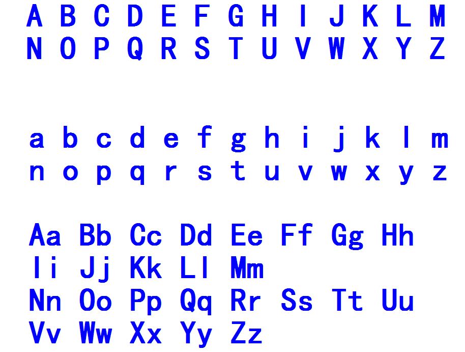 跪求，黑体英文字母