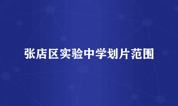 张店区实验中学划片范围