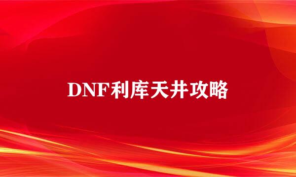 DNF利库天井攻略
