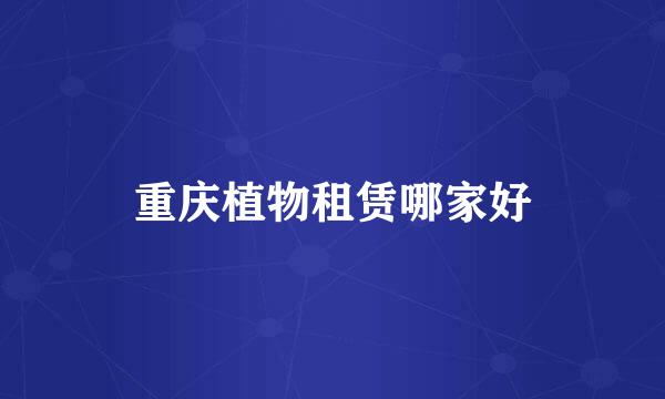 重庆植物租赁哪家好