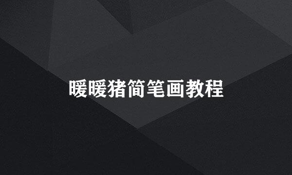 暖暖猪简笔画教程