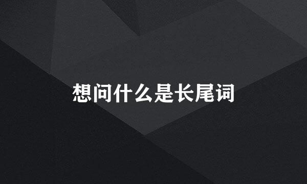 想问什么是长尾词
