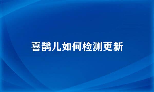 喜鹊儿如何检测更新