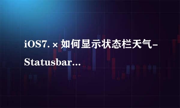 iOS7.×如何显示状态栏天气-StatusbarWeather7