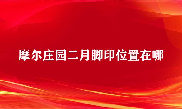 摩尔庄园二月脚印位置在哪