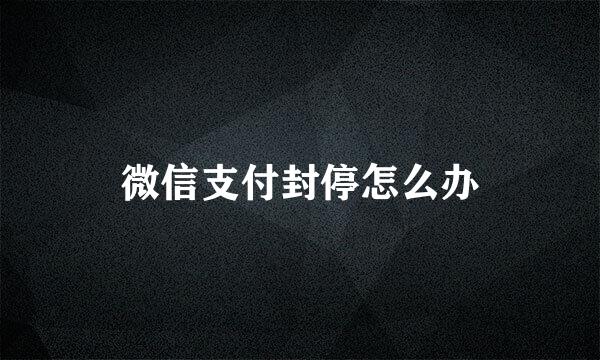微信支付封停怎么办