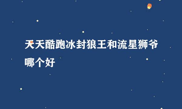 天天酷跑冰封狼王和流星狮爷哪个好