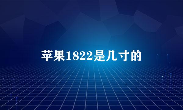 苹果1822是几寸的