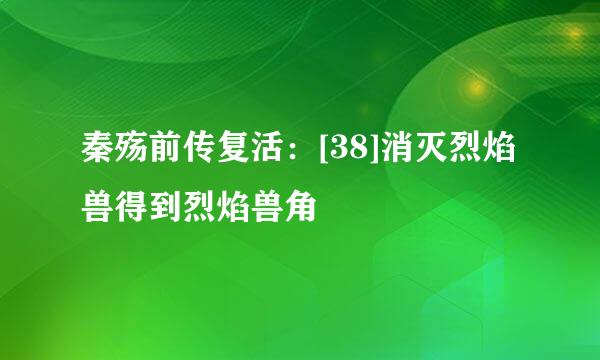 秦殇前传复活：[38]消灭烈焰兽得到烈焰兽角