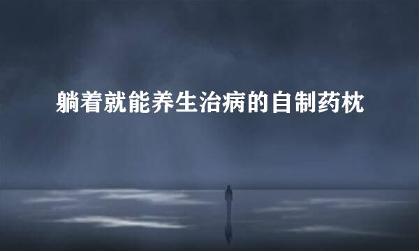 躺着就能养生治病的自制药枕