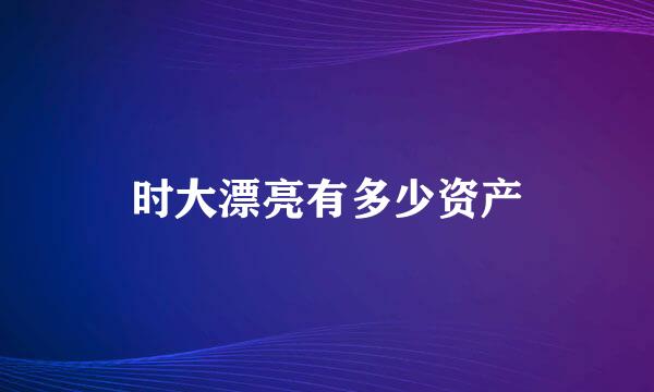 时大漂亮有多少资产