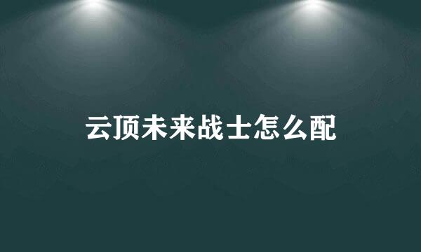 云顶未来战士怎么配