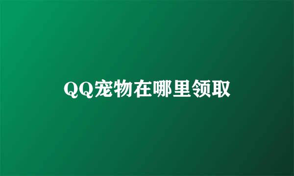 QQ宠物在哪里领取