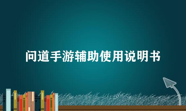 问道手游辅助使用说明书