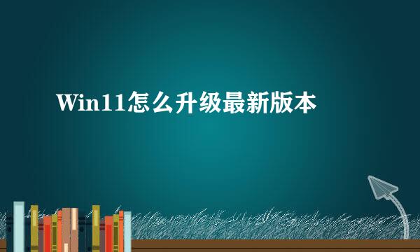 Win11怎么升级最新版本