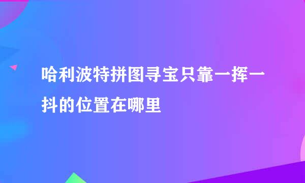 哈利波特拼图寻宝只靠一挥一抖的位置在哪里