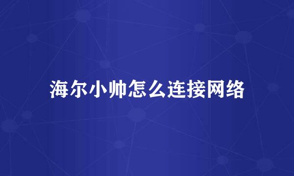海尔小帅怎么连接网络