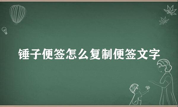 锤子便签怎么复制便签文字