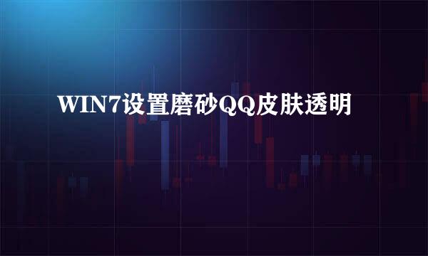 WIN7设置磨砂QQ皮肤透明